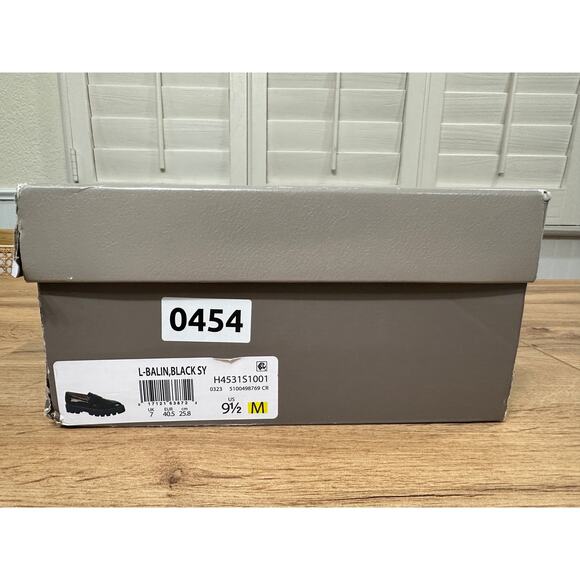 Franco Sarto Womens Balin Loafer Black Size 9.5 NIB Preppy Minimalist Lug Sole - Picture 14 of 15